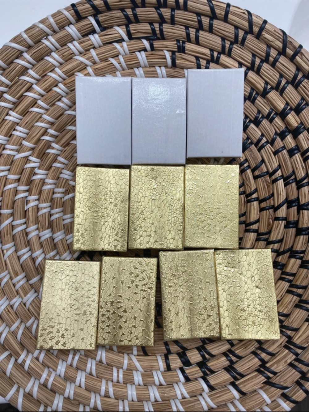 Gold and White Jewelry Boxes - Set of 10